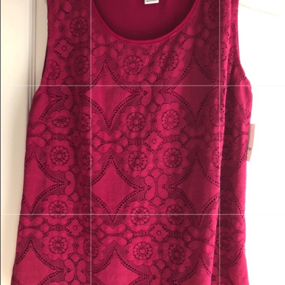 Liz Claiborne lace overlay shirt